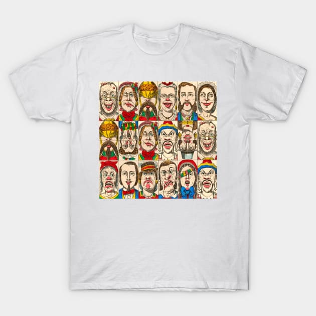 Comic faces of emotional humans T-Shirt by Marccelus